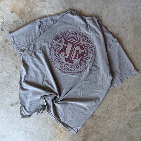 Comfort Colors Other - Comfort Colors Texas A&M University T-Shirt Mens 2XL Grey Pocket Tee 12th Man